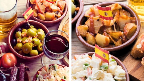 お子様ランチのスペイン国旗楊枝ピック