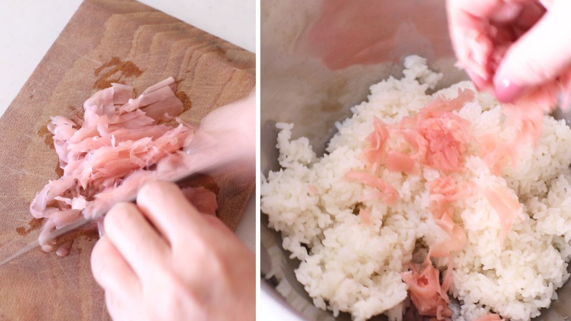 酢飯にガリを混ぜると鯖に合う