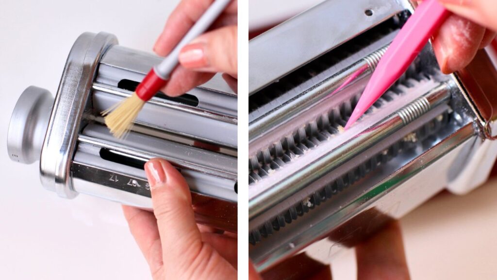 パスタマシンの洗浄方法