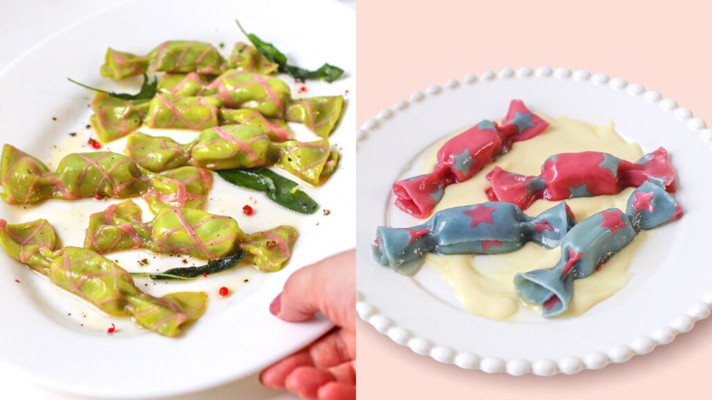 キャンディ包みのラビオリ