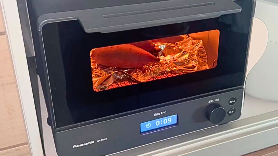 じっくり焼き芋コースで焼いてる様子