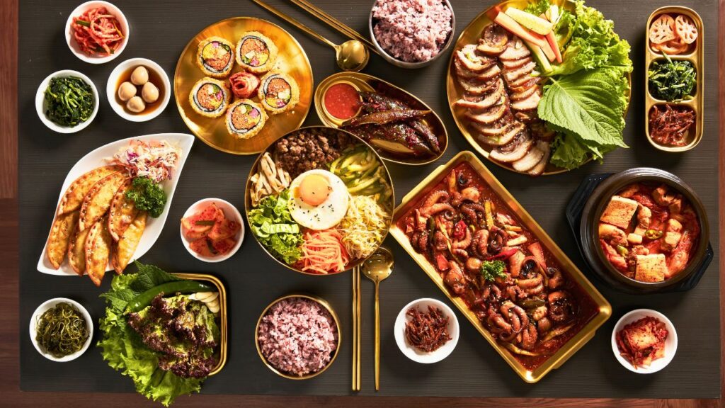 韓国料理の盛り付け